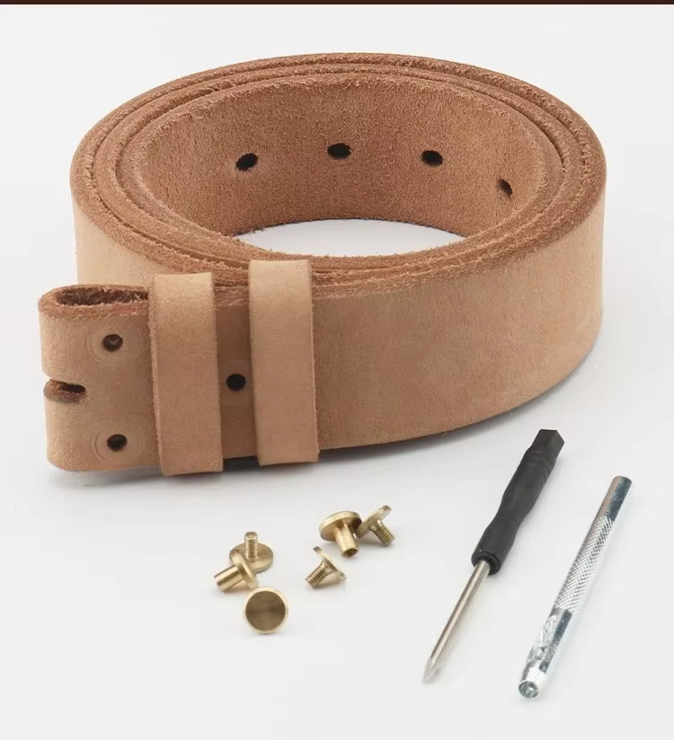 Ceinture en cuir pour hommes fabriquée en véritable peau de vache entière