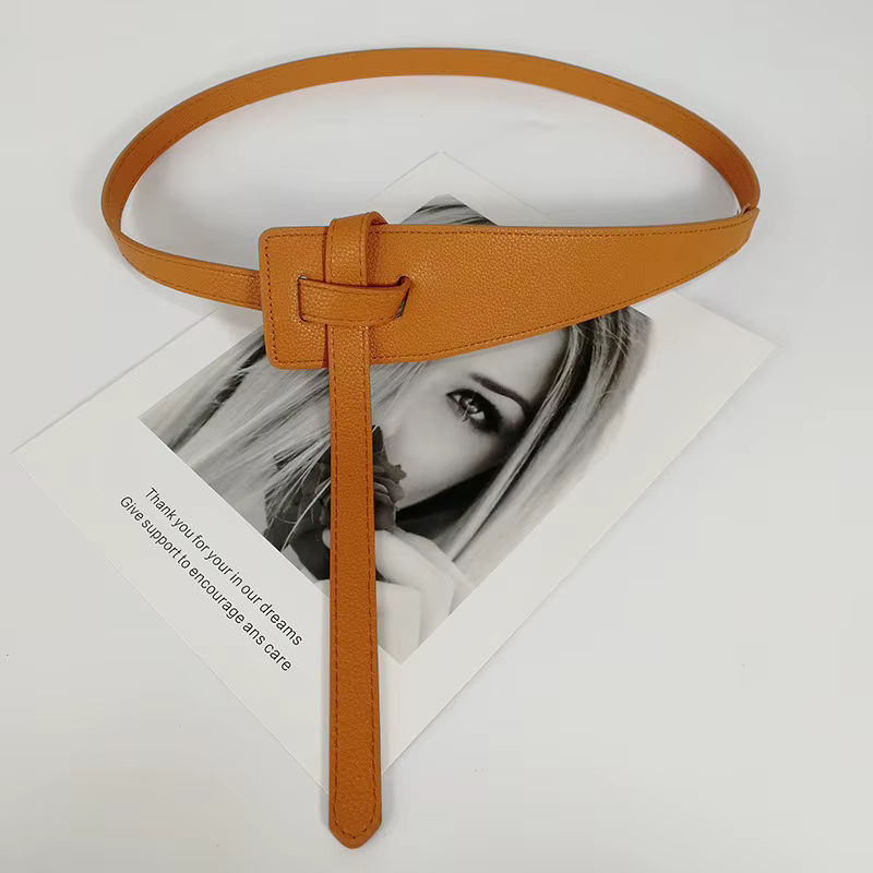 Ceinture en cuir PU souple pour femme