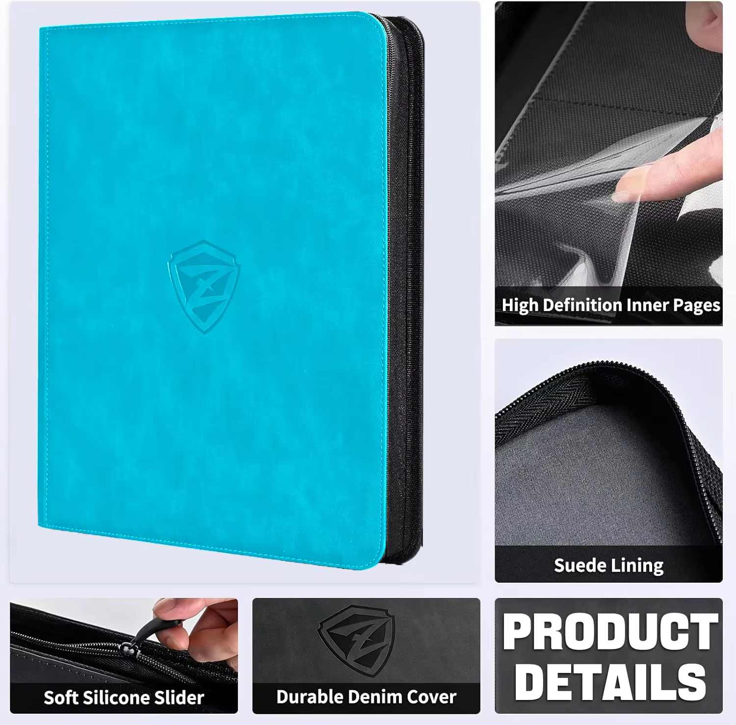 Classeur de cartes, porte-album de cartes à collectionner à 9 poches, adapté au porte-cartes de 3x4 pouces 35pt, transport de stockage d'affichage de cartes Double face