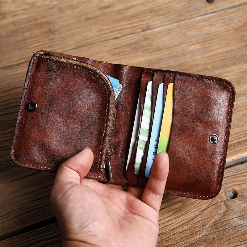 Portefeuille haut de gamme de style denim vintage