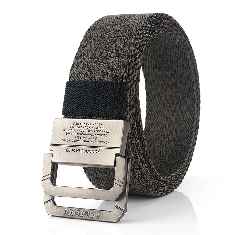 Ceinture tissée en Nylon à boucle Double