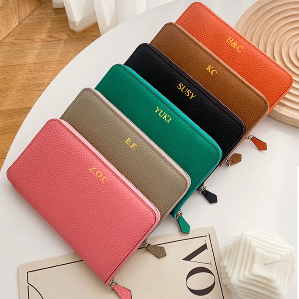 Portefeuille Long en cuir véritable pour femmes