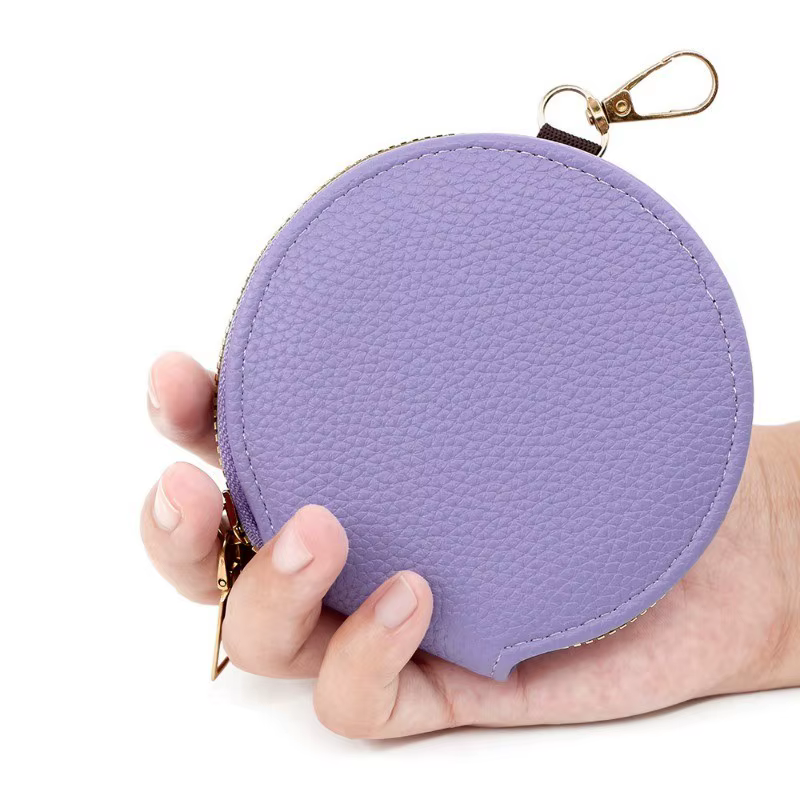 Mini portefeuille rond pour femmes