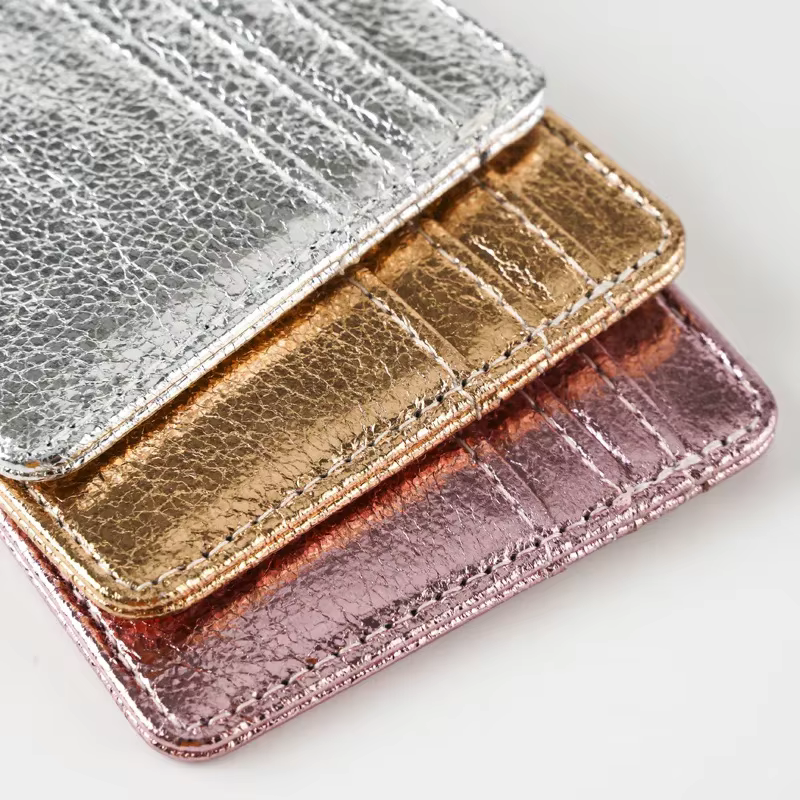Femmes mince porte-carte portefeuille léger multi-porte-carte étui en cuir Pu carte de crédit argent porte-monnaie sac à main