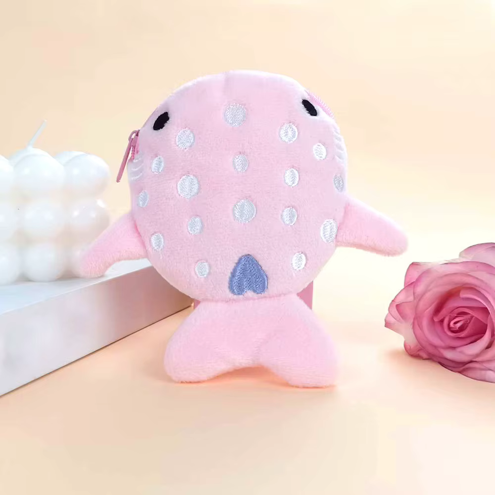 Porte-monnaie multicolore en peluche pour femmes