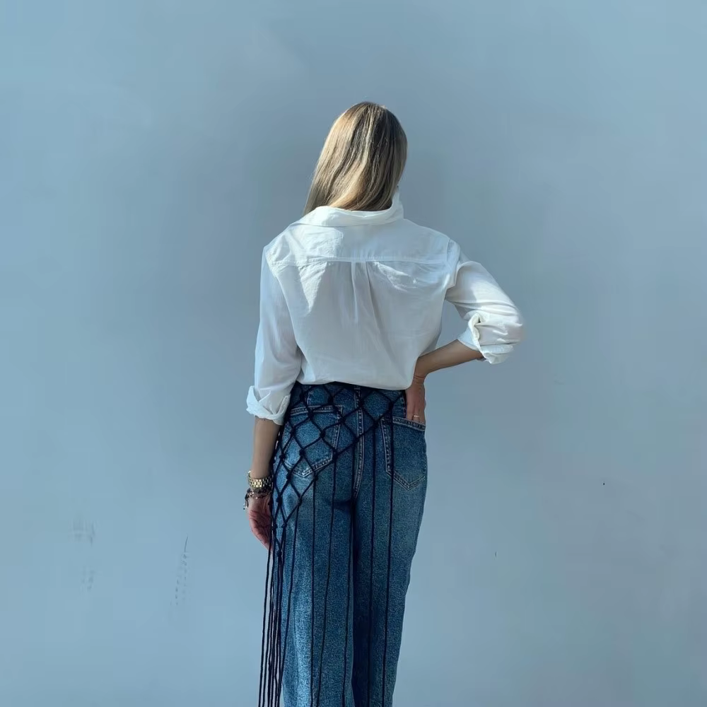Ceinture en coton tissée à la main