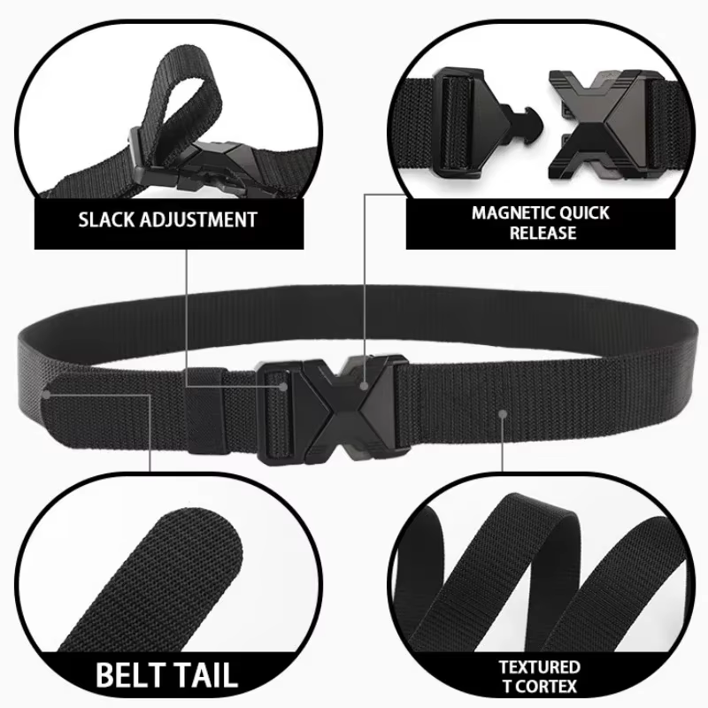 Ceintures de taille tactiques pour hommes, plusieurs Styles, ceinture à boucle en Nylon tressé, légère et respirante, pour les déplacements quotidiens, nouvelle collection