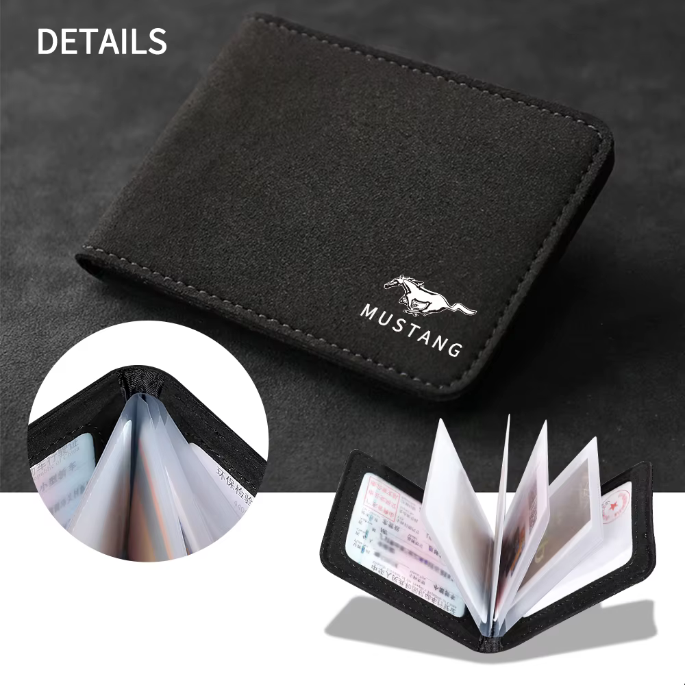 Porte-documents de voiture ultra fin en cuir gaufré
