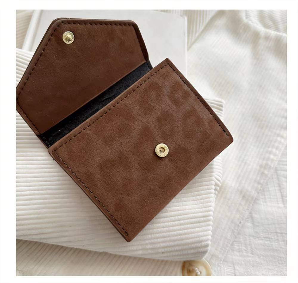 Portefeuille pour femme à motif léopard