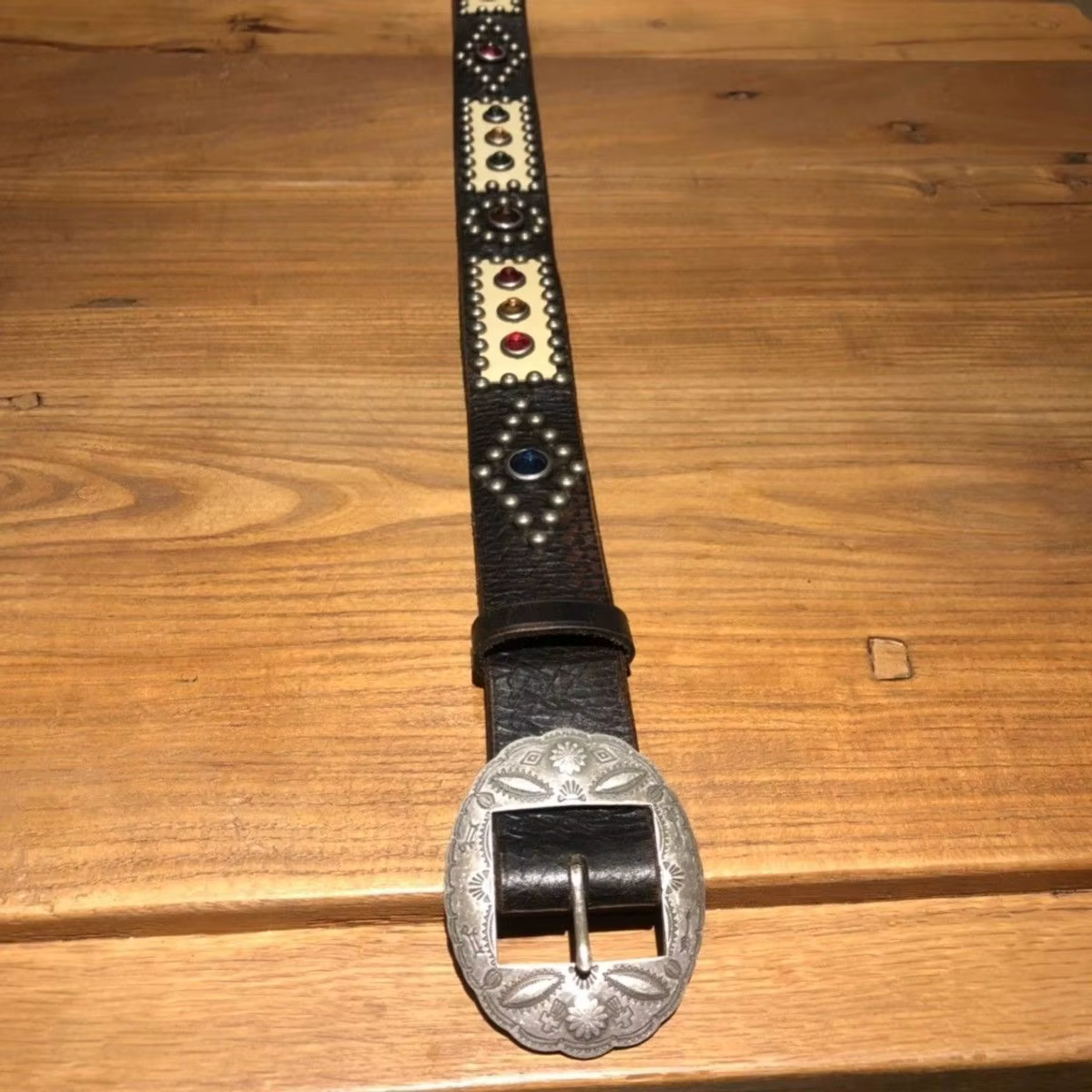 Ceinture d'épissure de pierres précieuses sculptées occidentales en métal pour hommes et femmes