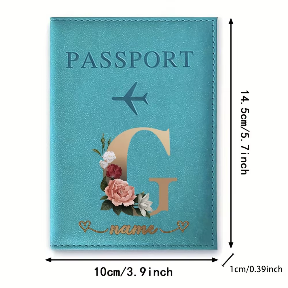 Porte-passeport personnalisé avec nom personnalisable - capable d'imprimer des noms jusqu'à 26 lettres.
