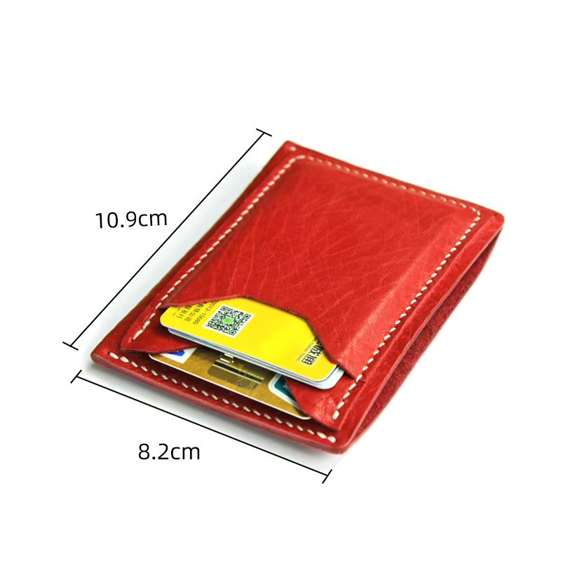 WUTA-Mini porte-cartes en papier kraft, modèle horizontal simple, portefeuille en cuir, ensemble de motifs, outils de bricolage, 913