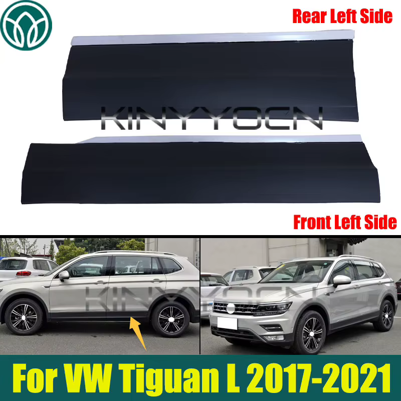 Couvercle de panneau de porte avant ou arrière pour VW Tiguan L 2017 2018 2019 2020 2021, moulures de porte, couvercle de panneau de remplacement