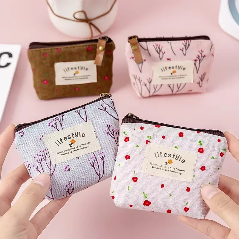 Porte-monnaie floral frais pour femmes