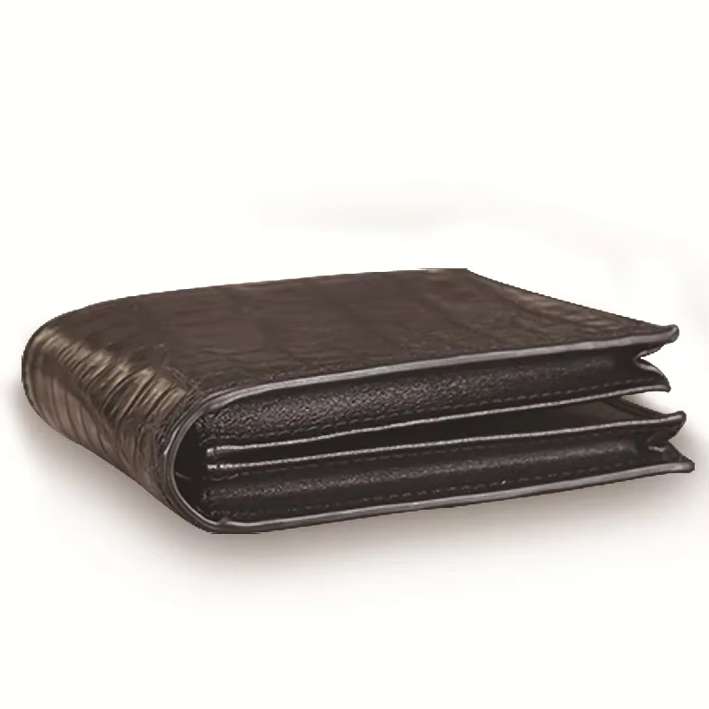 Portefeuille en cuir d'alligator véritable pour hommes