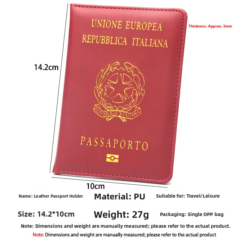 Porte-passeport en cuir italien