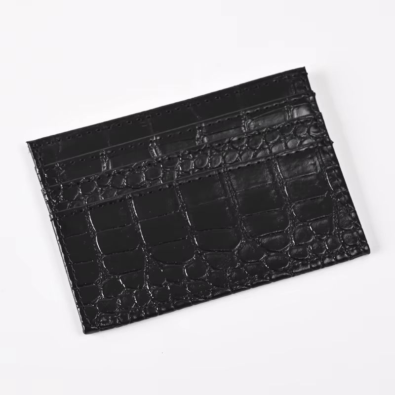 Portefeuille porte-cartes motif Crocodile en cuir Pu pour femmes