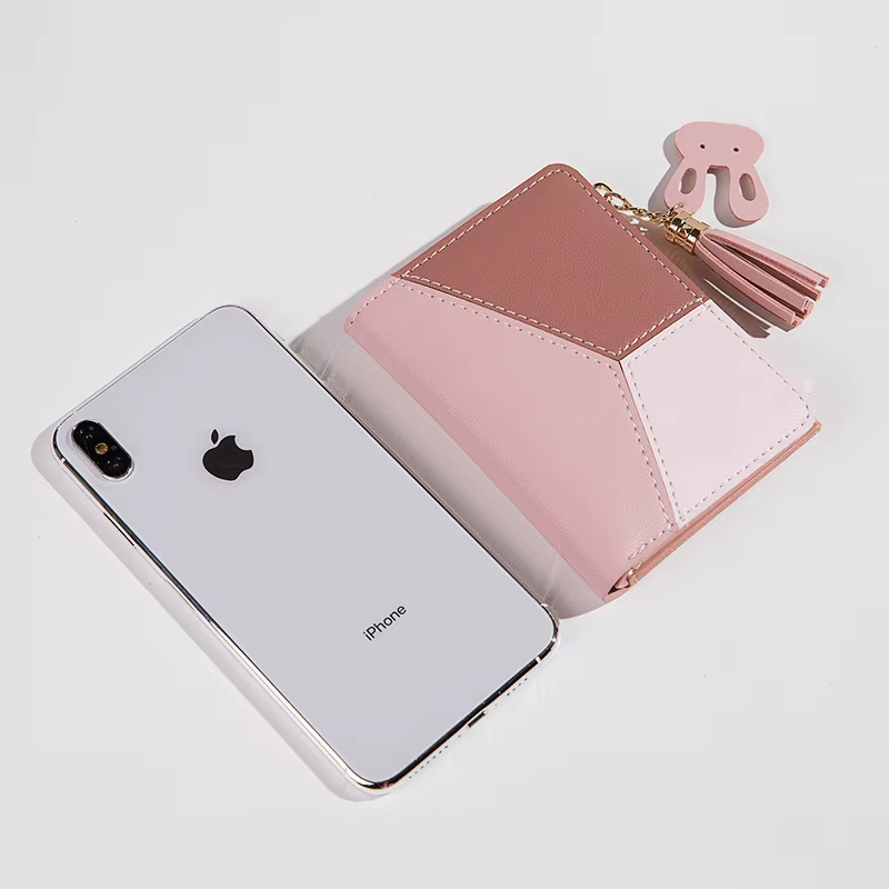 Portefeuille de marque de luxe en cuir PU pour femmes