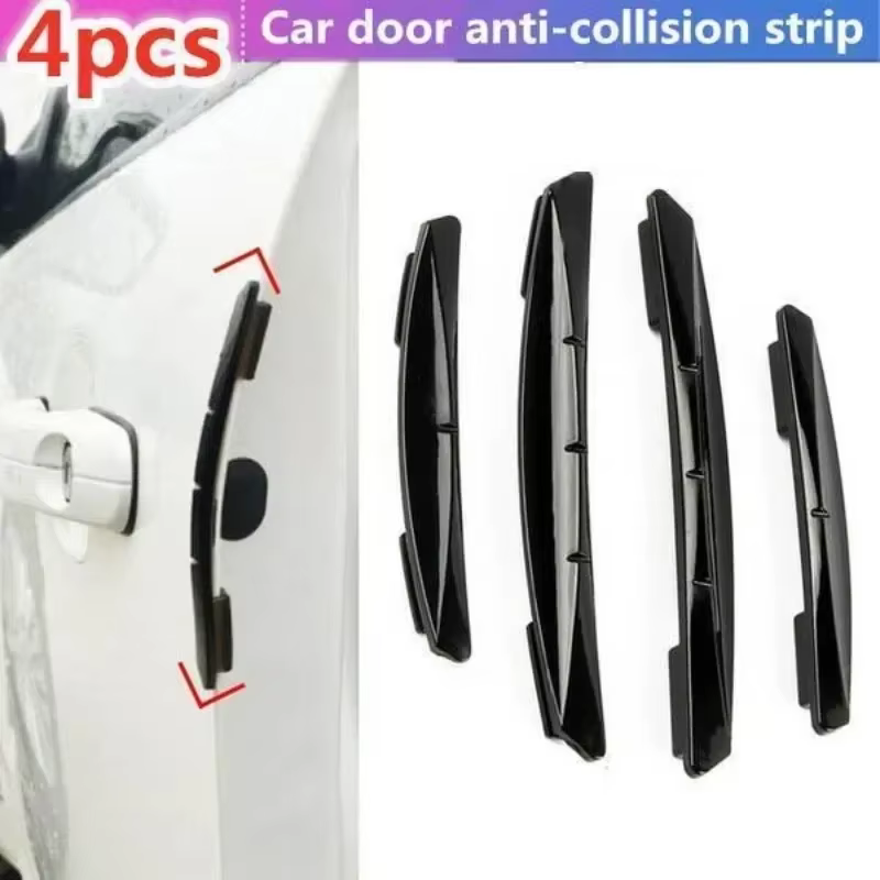 Bande Anti-collision pour porte de voiture, plaque de protection décorative Anti-collision, anti-rayures, accessoires de décoration pour voiture, 4 pièces/ensemble