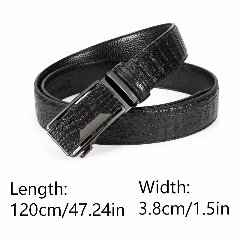 Ceinture d'affaires à boucle carrée pour hommes