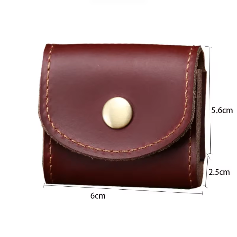 Porte-monnaie vintage en cuir véritable pour femme