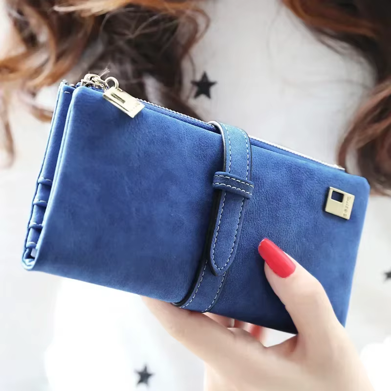 Nouveau Portefeuille Long de Luxe pour Femme