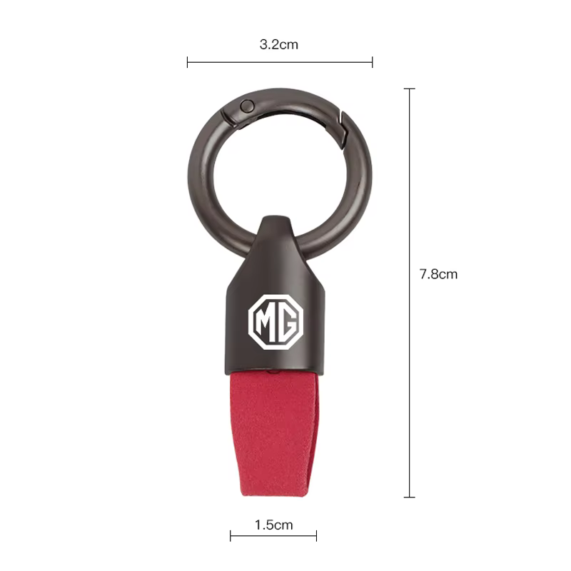 Porte-clés de luxe en daim/métal pour hommes et femmes