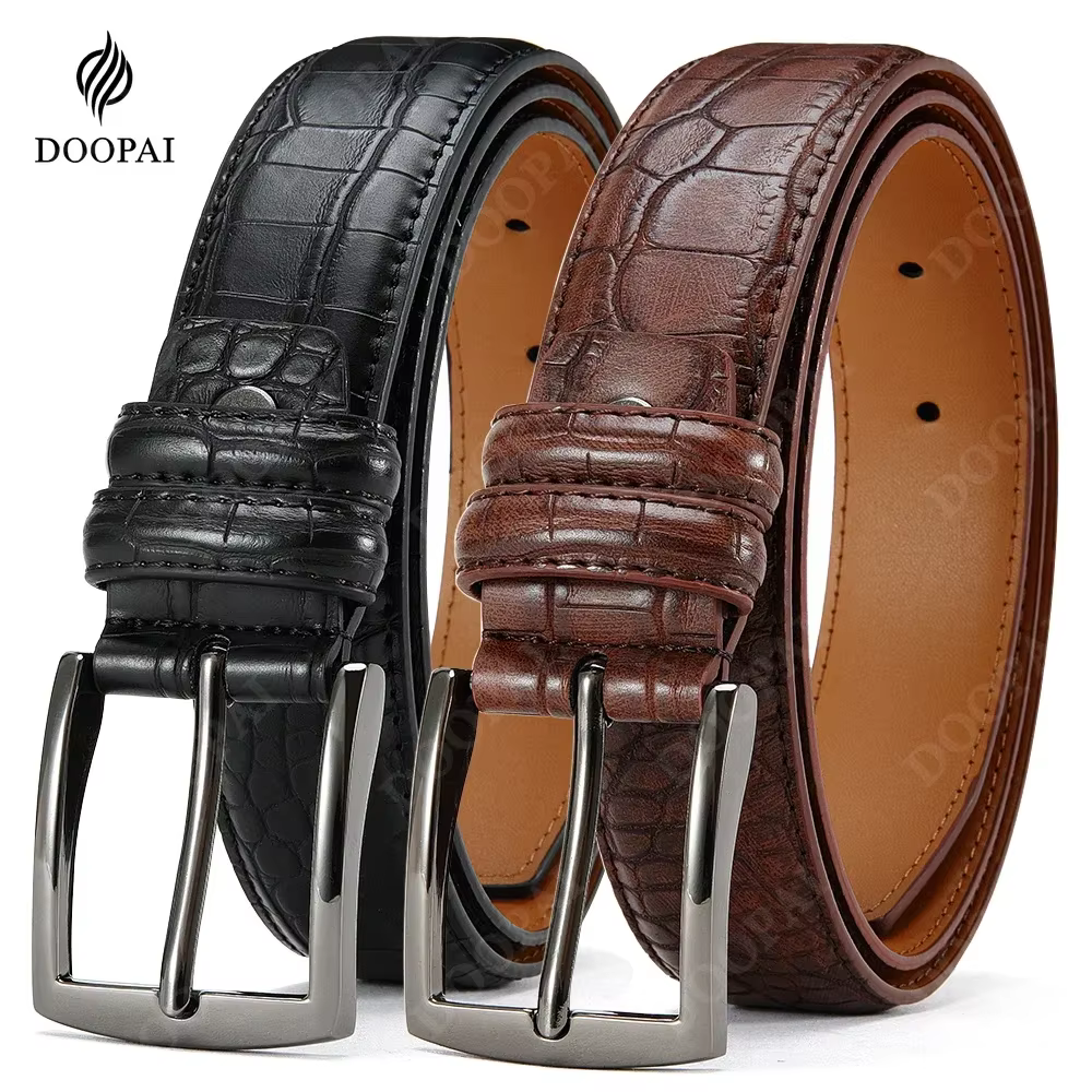 Célèbre marque affaires ceinture hommes Top qualité PU luxe en cuir taille sangle noir mâle automatique boucle jean