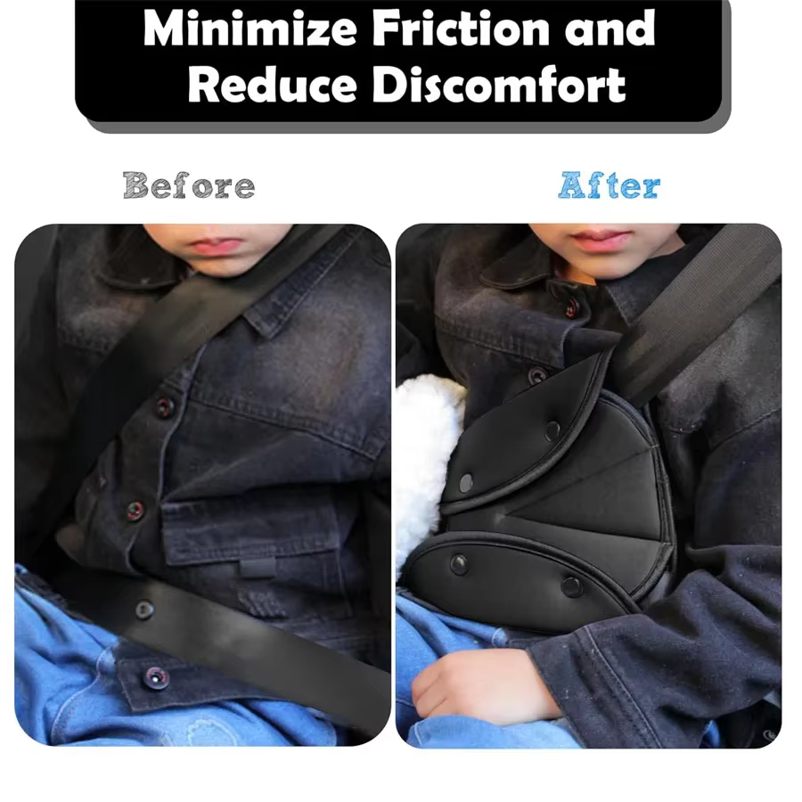Ajusteur de ceinture de sécurité pour enfants et adultes, clips de ceinture de sécurité pour enfant, sangle de sécurité, positionneur triangulaire, couvre-sangles de siège auto