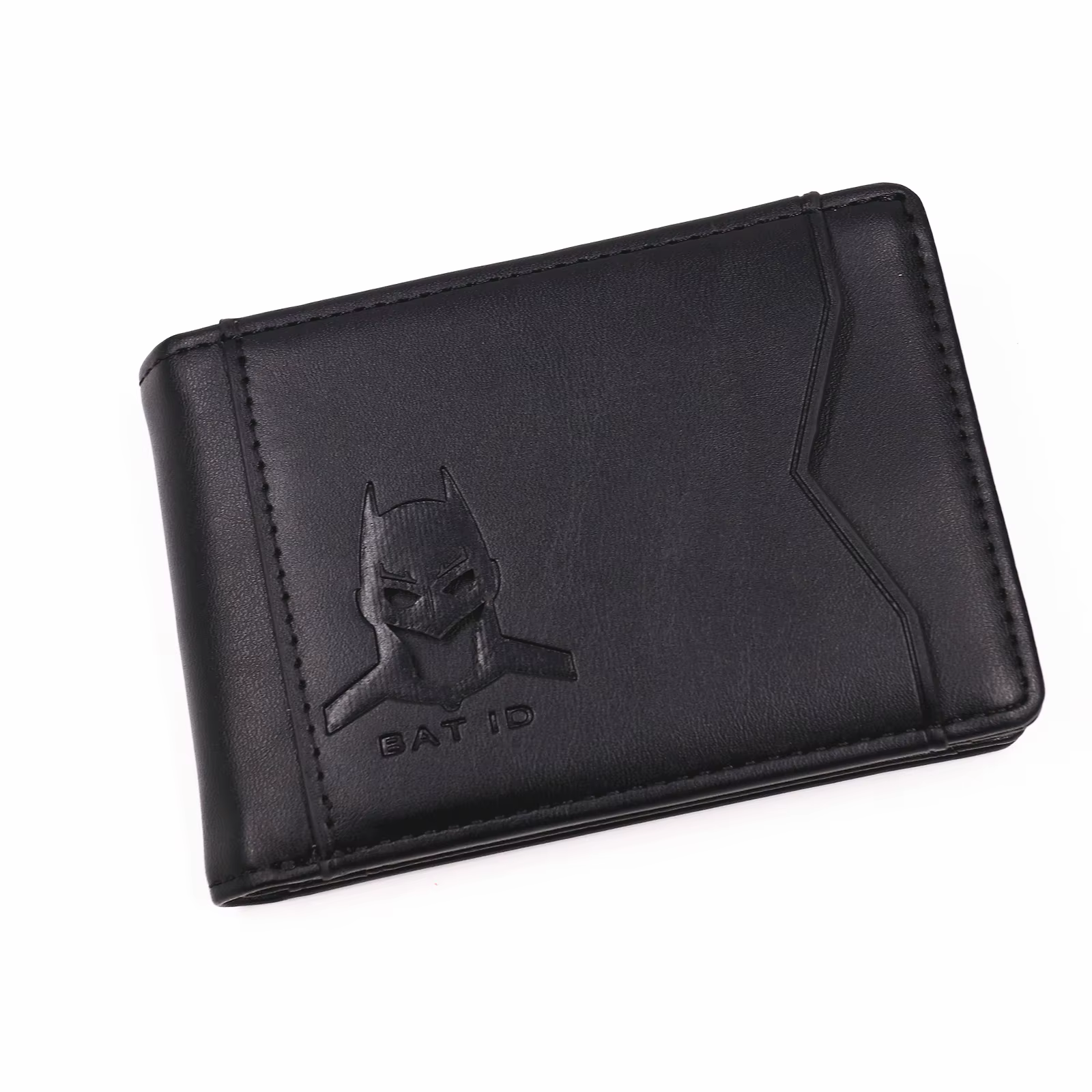Portefeuille d'identification de chauve-souris en cuir pour hommes