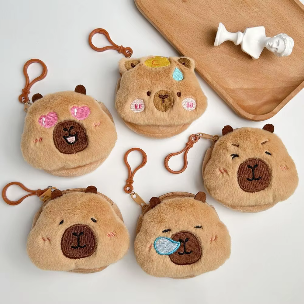 Nouveau créatif Capybara Anime en peluche porte-monnaie mode Kawaii Mini
