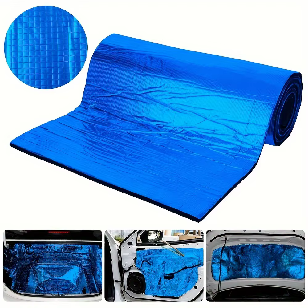 Mousse d'isolation thermique et acoustique automobile, feuille d'aluminium autocollante, coussinets d'isolation thermique et acoustique pour capot automobile