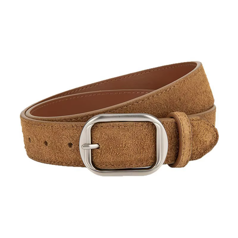 Ceinture en cuir véritable mat pour femme