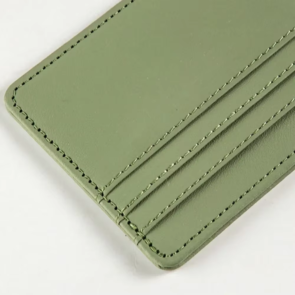 Mini portefeuille en cuir Ultra-fin à 4 fentes