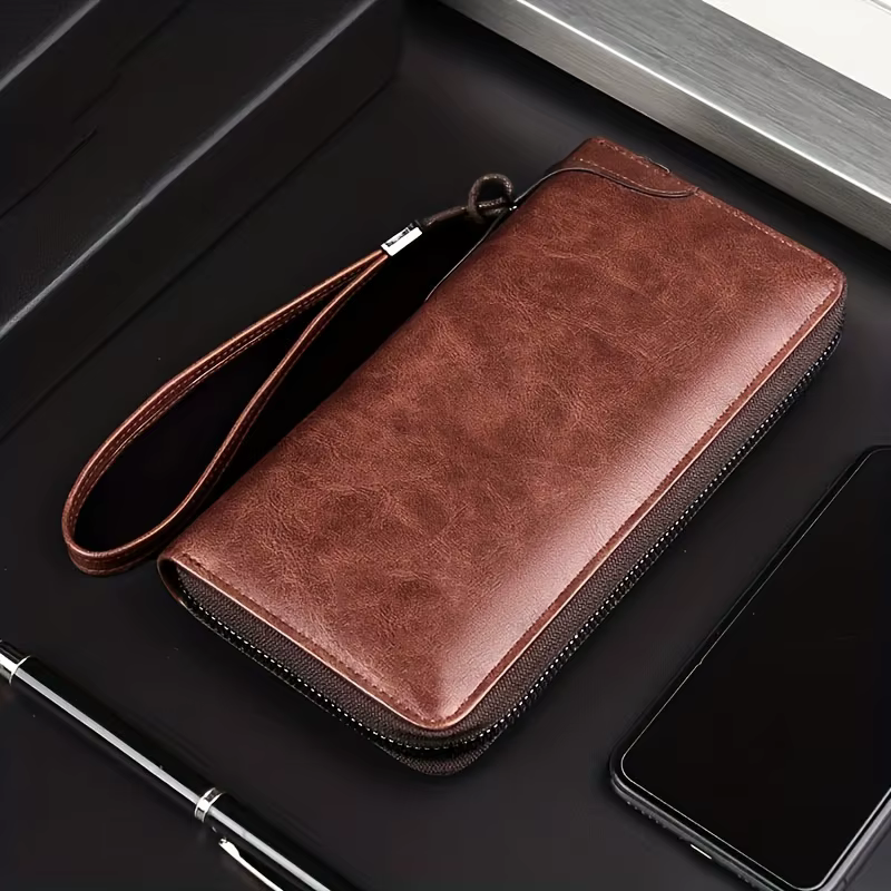 Portefeuille Long à fermeture éclair pour hommes