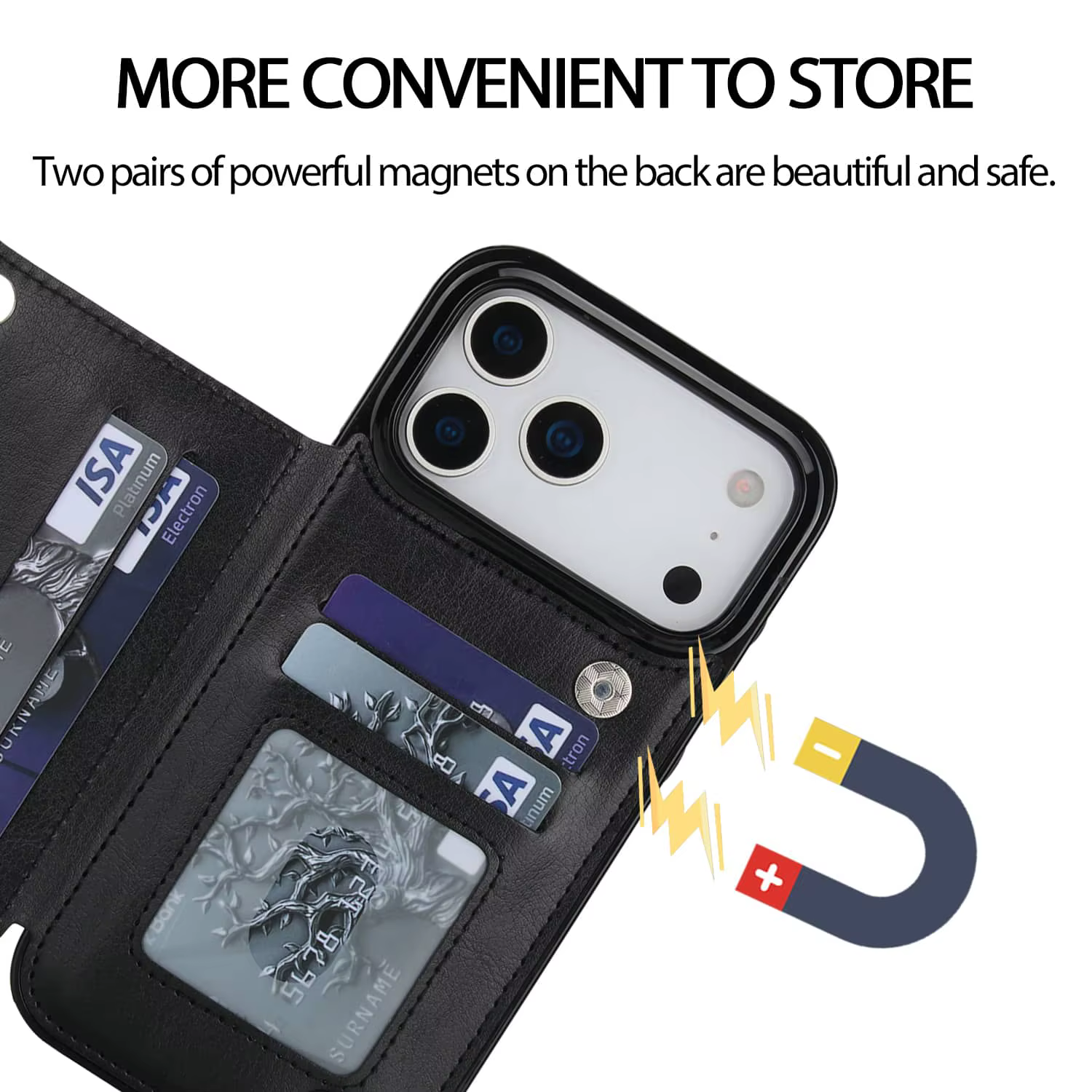 Étui portefeuille avec porte-carte pour iPhone 17/Air/17 Pro/17 Pro Max