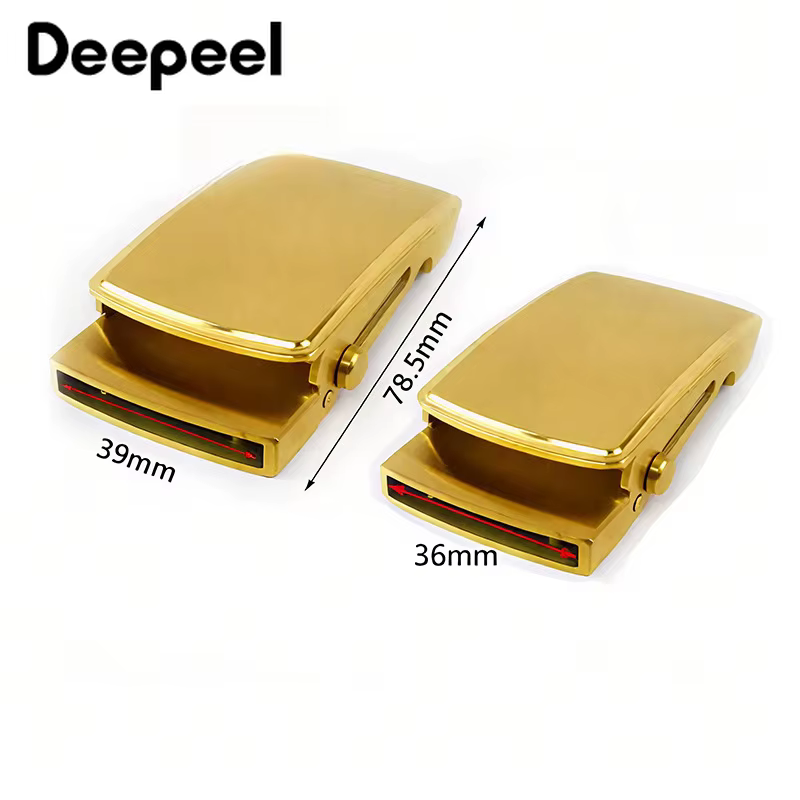 Boucle de ceinture en acier inoxydable 36mm/39mm, fermoir à roulettes en laiton massif, boucles automatiques sans dents, accessoires de tête en cuir