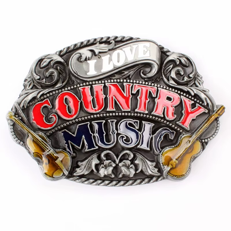 Boucle de ceinture de musique country, composants de ceinture faits à la main, accessoires de bricolage