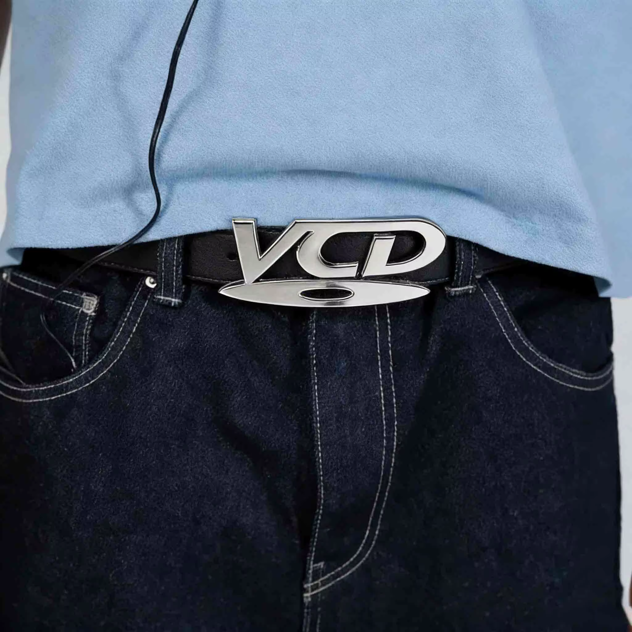 Ceinture à boucle DVD rétro Y2K 2026 pour femme