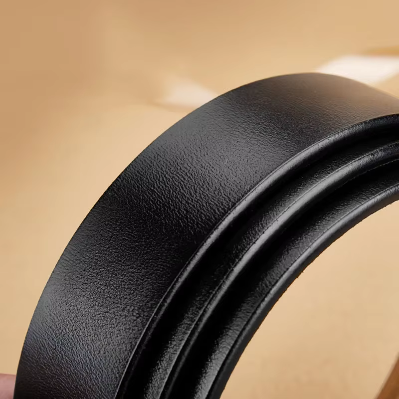 Grande taille 130 140 150 cm sans boucle 3.5 cm largeur sangles de ceinture en cuir véritable noir marron sans
