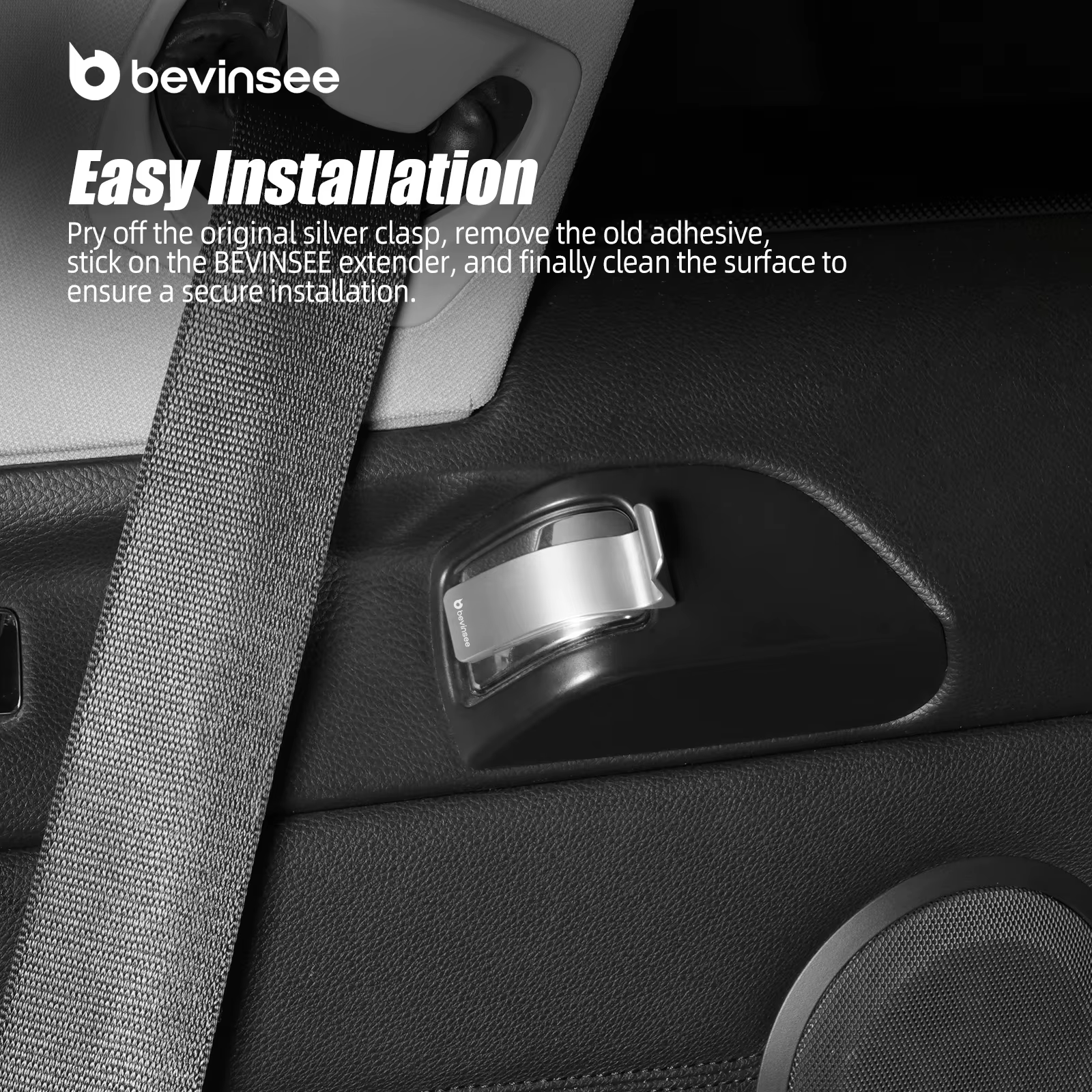Extension de ceinture de sécurité BEVINSEE pour BMW E92 Série 3 2005-2013 – Remplacement de la rallonge de boucle de ceinture de sécurité