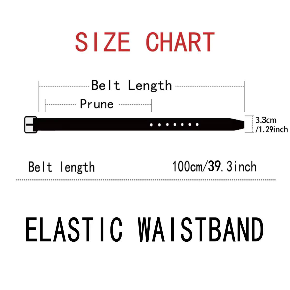 Ceinture tissée élastique pour hommes