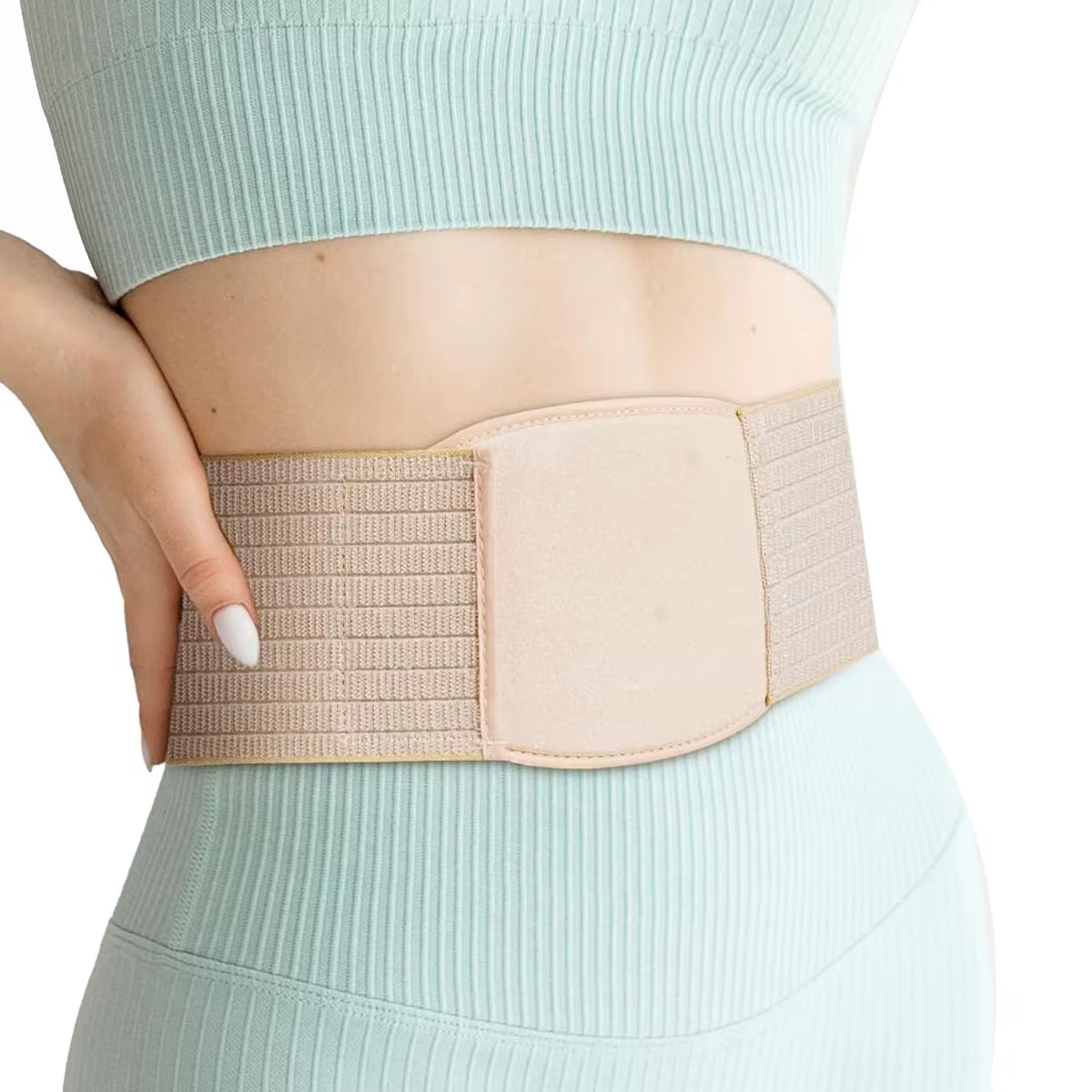Ceinture de soutien pour hernie ombilicale pour hommes et femmes, attelle abdominale réglable avec coussinets de compression
