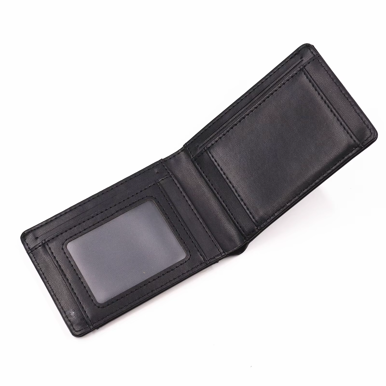 Portefeuille d'identification de chauve-souris en cuir pour hommes