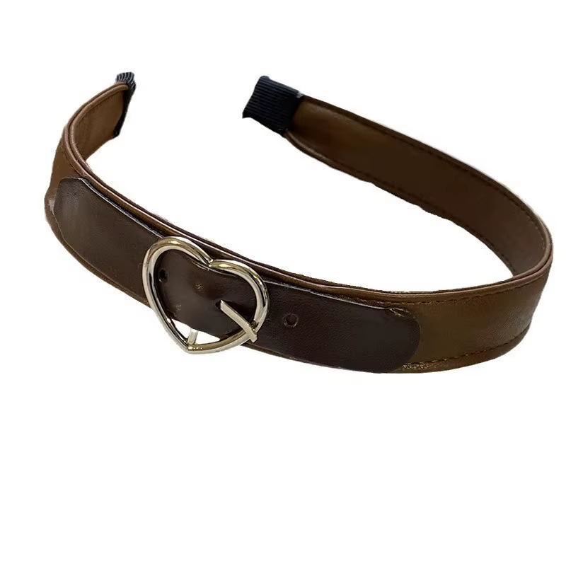 Boucle de ceinture couleur café