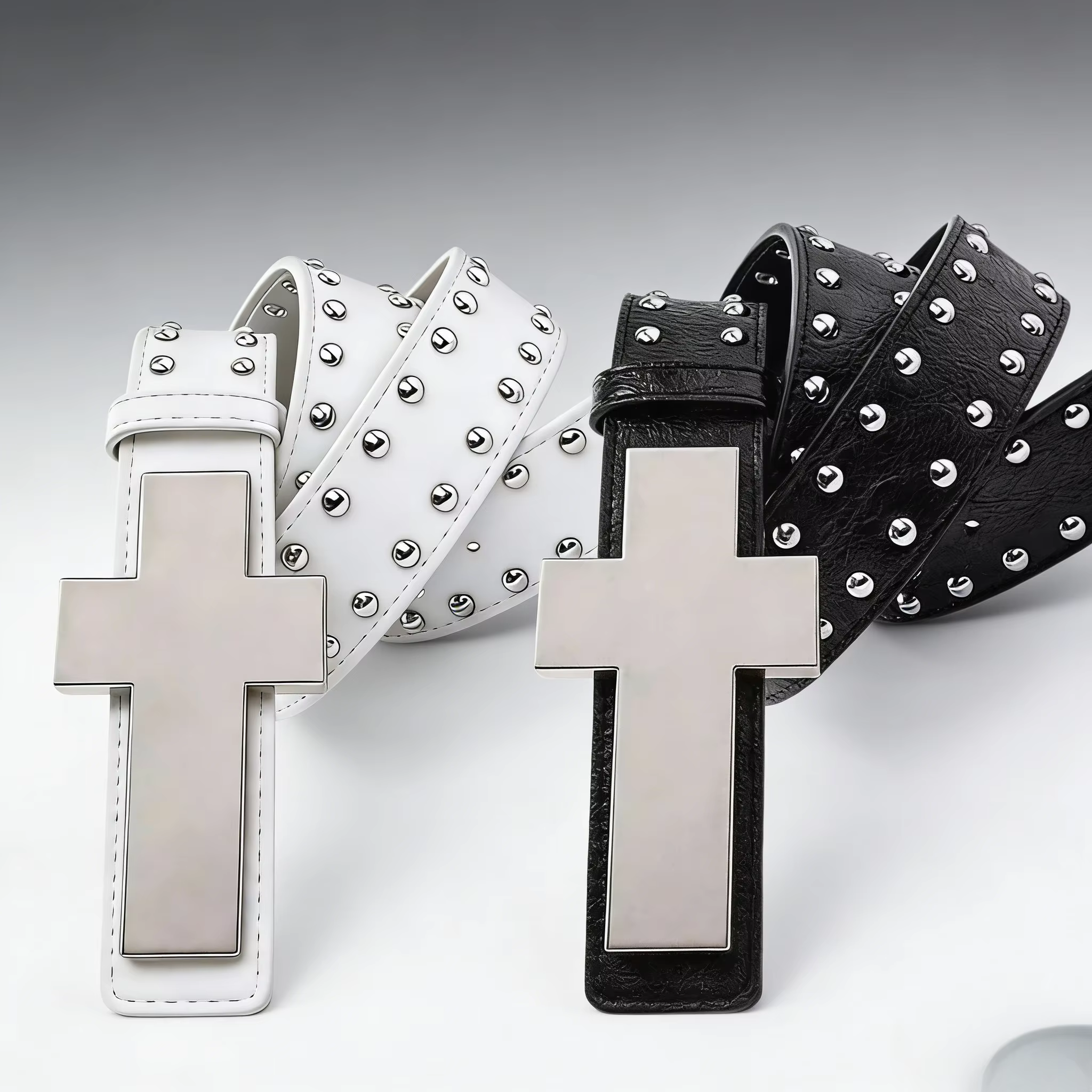 Ceinture Punk Croix pour Hommes Femmes