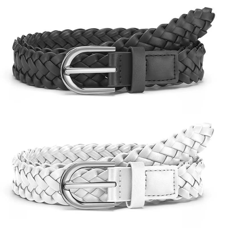 Ceinture tressée vintage à la mode pour femme