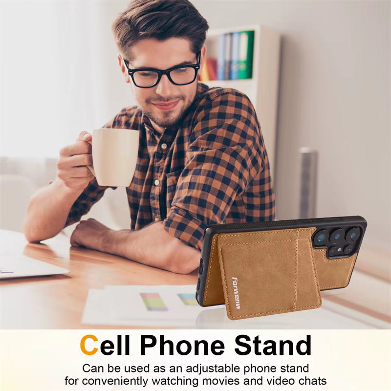 Coque de téléphone portefeuille en cuir antichoc de luxe, étui pour Samsung Galaxy S25 edge S25 S24 S23 S22 S21 Ultra Plus avec support de fente pour carte
