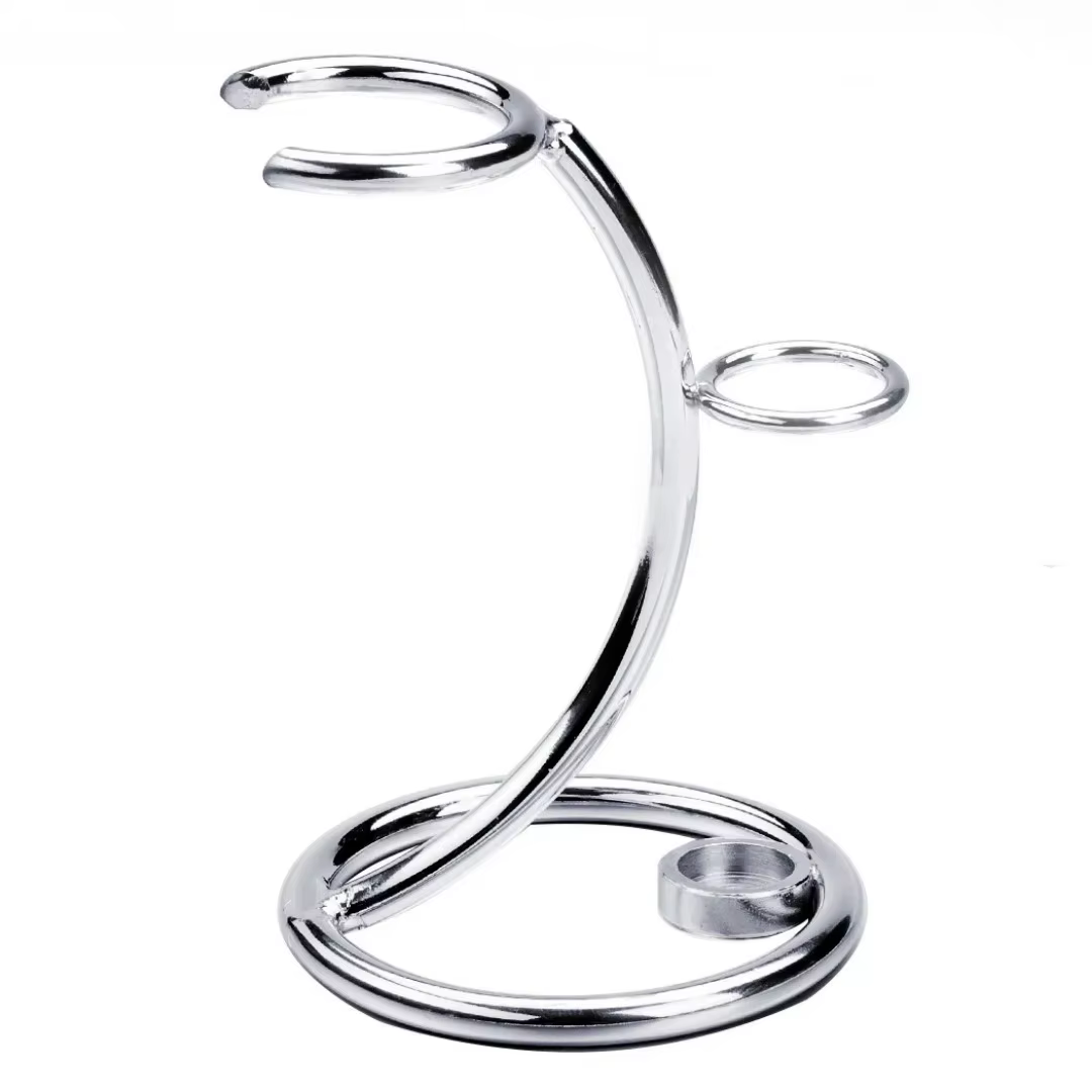 Hommes porte-brosse à raser en acier inoxydable support de rasoir rasoirs de sécurité pour le nettoyage de la barbe salon de coiffure support de rasoir outil de rasage