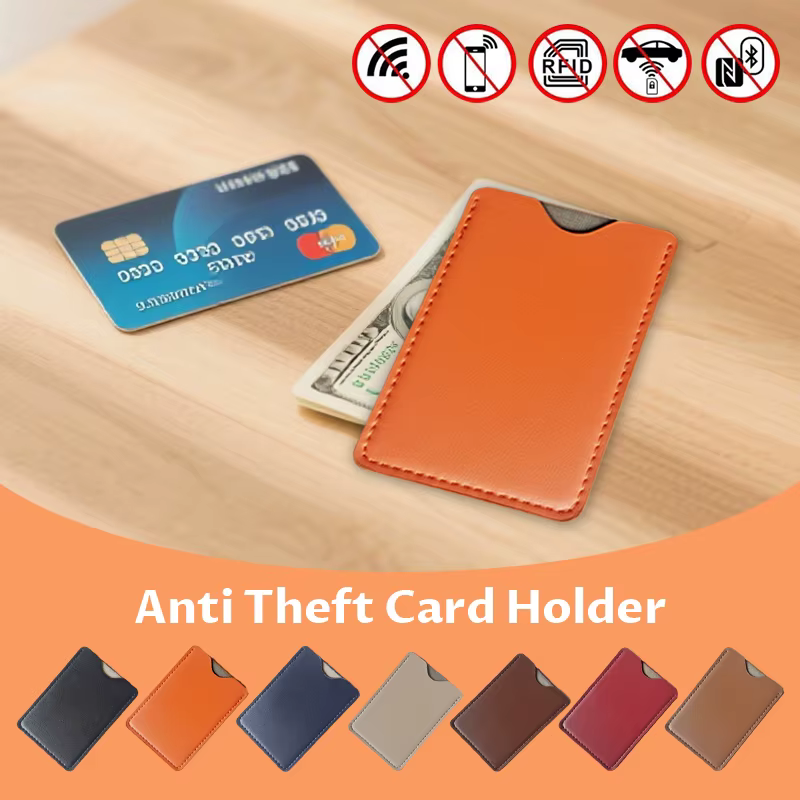 Porte-carte antivol NFC en cuir PU de qualité supérieure